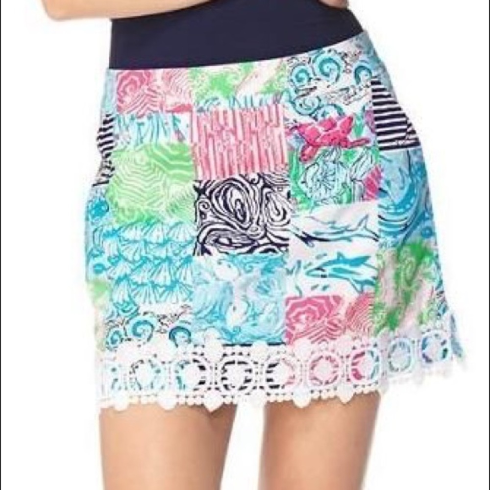 Lilly Pulitzer Osterville Patch Marigold Skort
